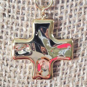 18K gold plated cross necklace.